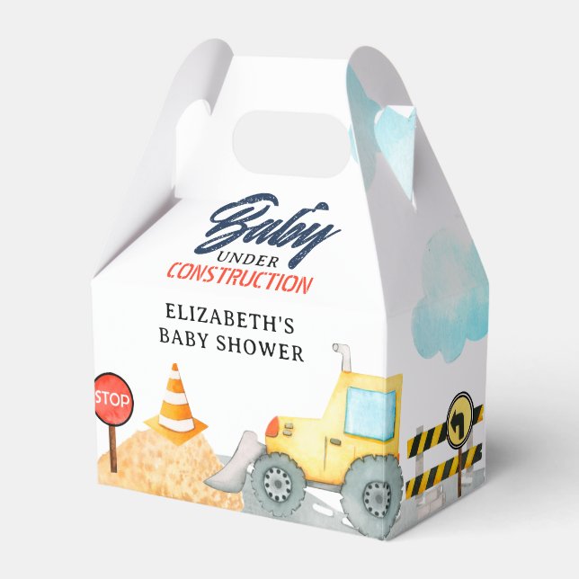Baby im Bau Baby-Dusche Geschenkschachtel (Vorderseite)