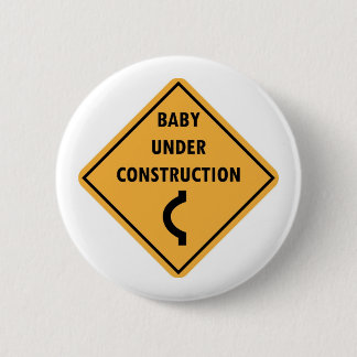 Baby-im Bau Knopf Button