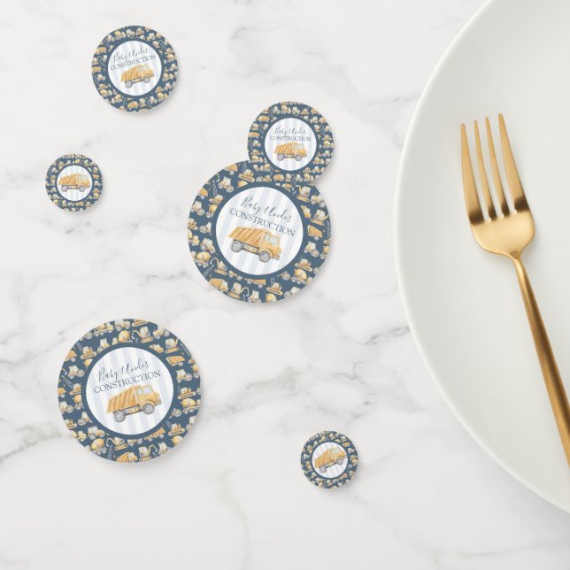 Baby im Bau Trucksäulendusche Konfetti (Gruppe)