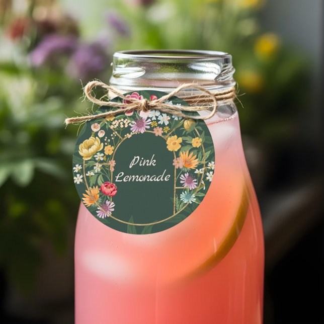 Baby im Blumengarten Party Mimosa Bar Juice Geschenkanhänger (Baby in Bloom Floral Garden Party Mimosa Bar Juice Favor Tags)