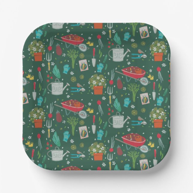 Baby im blutenden Kinderschuh Pappteller (Vorderseite)