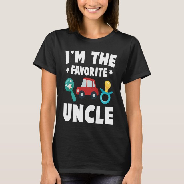 Baby  I'm The Favorite Uncle  Fire Truck  Baby Sho T-Shirt (Vorderseite)