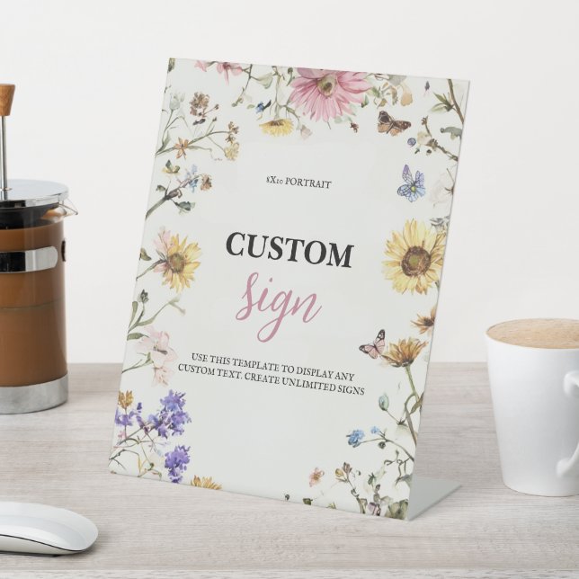 Baby in Bloom 8x10 - Benutzerdefinierte Tabelle ob Sockelschild (In SItu)