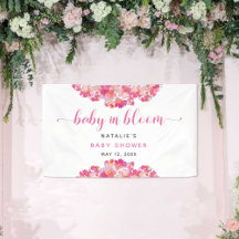 Baby in Bloom Baby Dusche Begrüßungsgrössen Hinter
