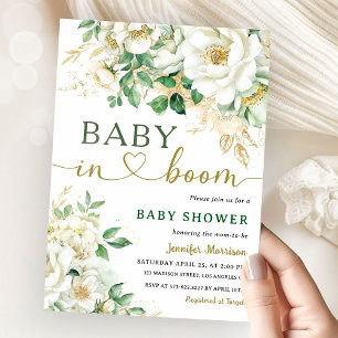 Baby in Bloom Baby Dusche Bläschen Geschlecht neut Einladung