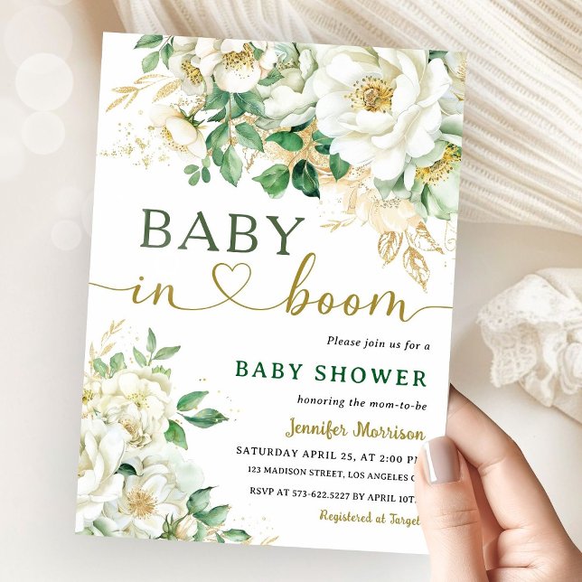 Baby in Bloom Baby Dusche Bläschen Geschlecht neut Einladung (Von Creator hochgeladen)