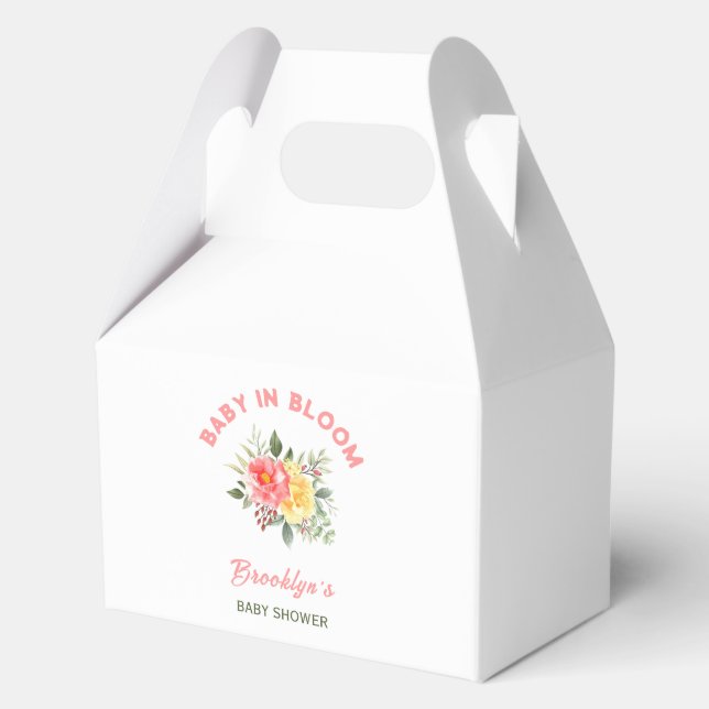 Baby in Bloom Baby Dusche Blütenpflanze Blume bota Geschenkschachtel (Vorderseite)