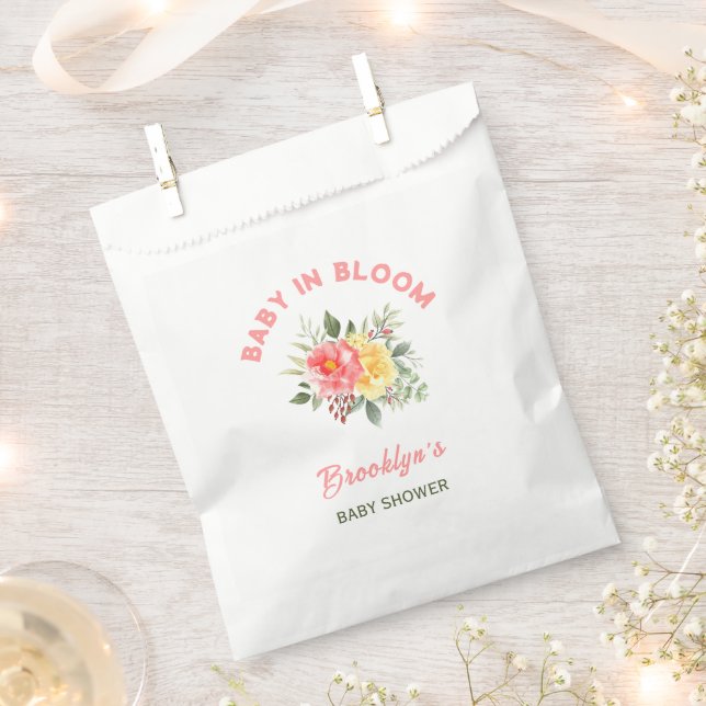 Baby in Bloom Baby Dusche Blütenpflanze Blume bota Geschenktütchen (Ausgeschnitten)
