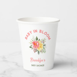 Baby in Bloom Baby Dusche Blütenpflanze Blume bota Pappbecher