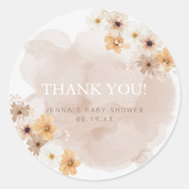 Baby in Bloom Baby Dusche Danke Sticker
