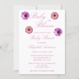Baby in Bloom Baby Dusche Einladung