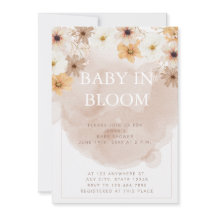 Baby in Bloom Baby Dusche Einladung