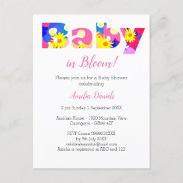 Baby in Bloom Baby Dusche Einladung