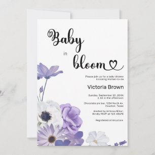 Baby in Bloom Baby Dusche Einladung