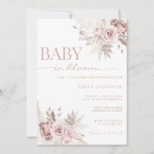Baby in Bloom Baby Dusche Einladung
