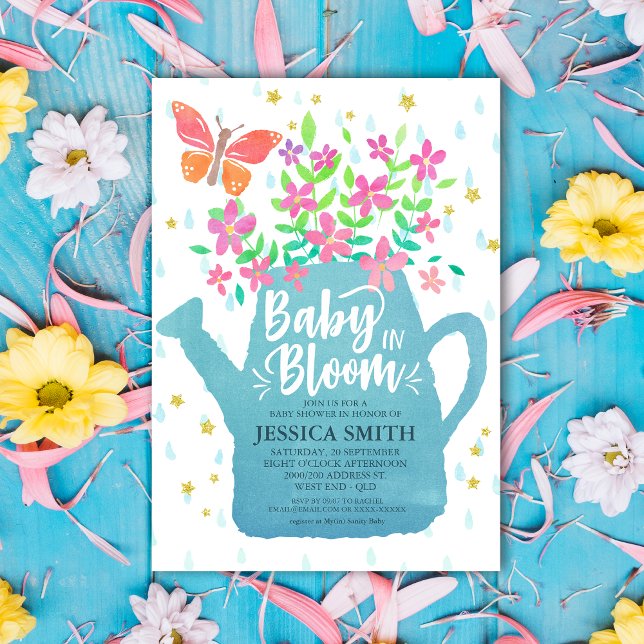 Baby in Bloom Baby Dusche Einladung (Von Creator hochgeladen)