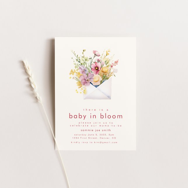 Baby in Bloom Baby Dusche Einladung (Von Creator hochgeladen)
