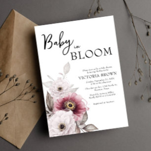 Baby in Bloom Baby Dusche Einladung