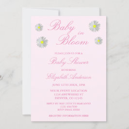 Baby in Bloom Baby Dusche Einladung