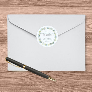 Baby in Bloom Baby Dusche Gefallen Runder Aufkleber