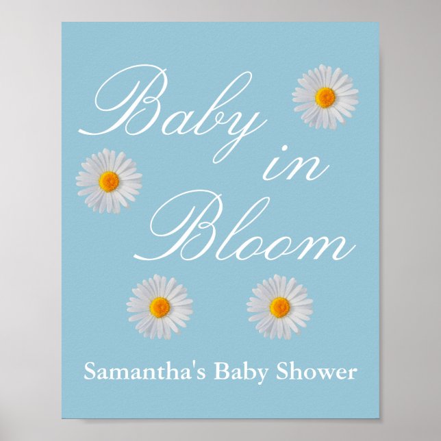 Baby in Bloom Baby Dusche Poster (Vorne)