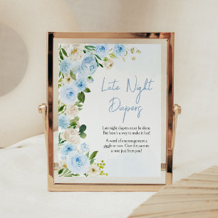 Baby in Bloom Baby Dusche Spät Nachttaucher Poster