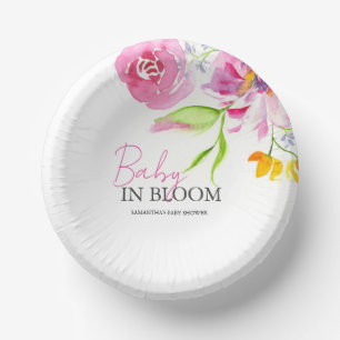 Baby in Bloom Baby Dusche verfügbar Pappteller