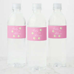Baby in Bloom Baby Dusche Wasserflaschenetikett