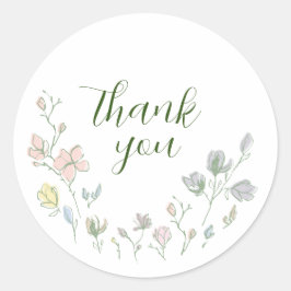 Baby in Bloom Baby Duwer Gender Neutral Runder Aufkleber