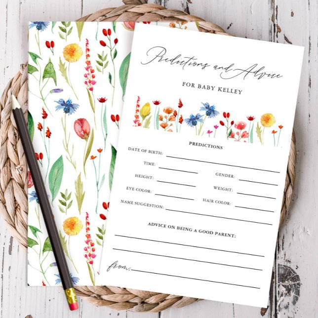 Baby in Bloom Baby Predication & Adress Paper Card Flyer (Von Creator hochgeladen)