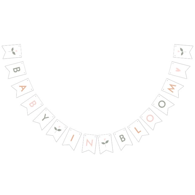 Baby in Bloom Baby Showbanner Wimpelkette (Alle)