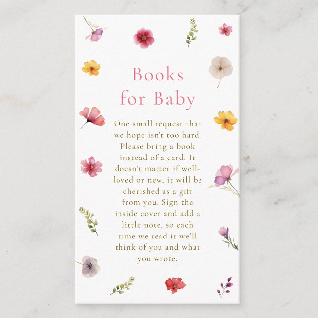 Baby in Bloom Baby Showbuchanfrage Begleitkarte (Von Creator hochgeladen)
