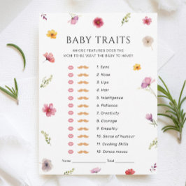Baby in Bloom Baby Shower Baby Tracks Spielkarte Einladung