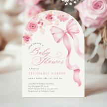 Baby In Bloom Baby Shower Bogenförmige Einladung