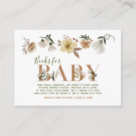 Baby in Bloom Baby Shower Boho Buchanfrage Begleitkarte