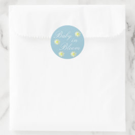 Baby in Bloom Baby Shower Classic Round Sticker