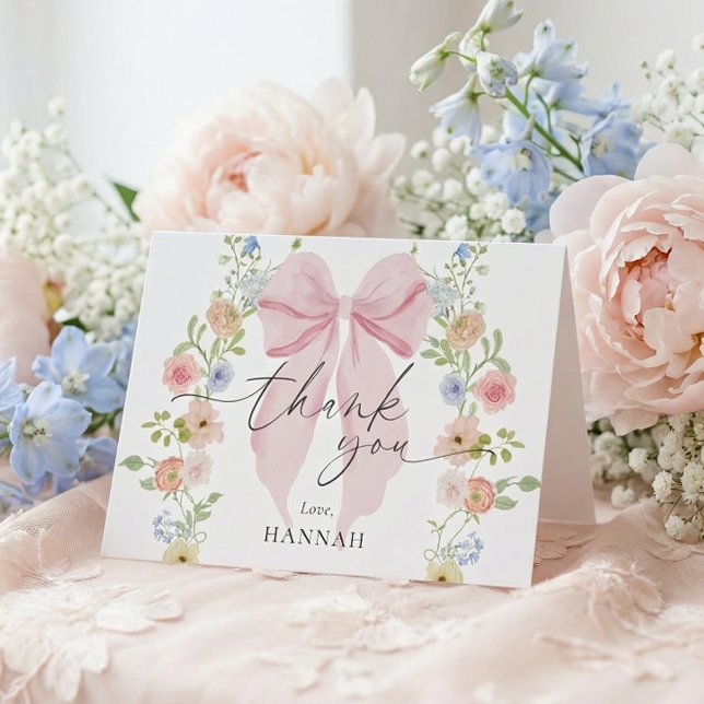 Baby in Bloom Baby Shower Dankeskarte (Von Creator hochgeladen)