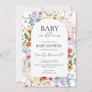 Baby in Bloom Baby Shower Einladung
