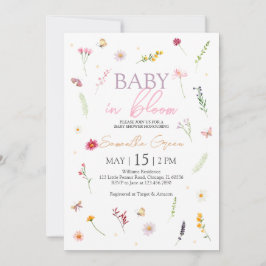 Baby in Bloom Baby Shower Einladung
