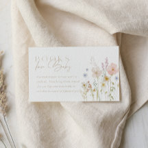 Baby In Bloom Baby Shower Einlegekarte Buchwunsch