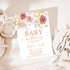 Baby in Bloom Baby Shower Girl Einladung