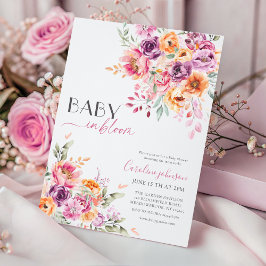 Baby in Bloom Baby Shower Invitation | Blush Pink  Einladung
