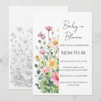 Baby in Bloom - Baby Shower Invitation Einladung