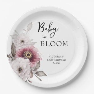 Baby in Bloom Baby Shower Pappteller