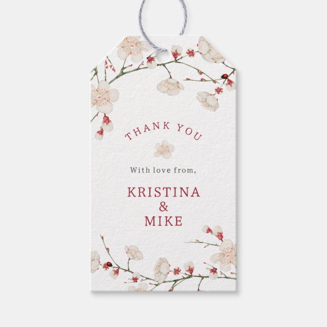 Baby in Bloom Babydusche Danke, dass Sie für Geschenkanhänger (Vorderseite)