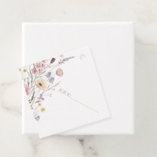 Baby in Bloom Babyparty Getränkeetiketten Geschenkanhänger