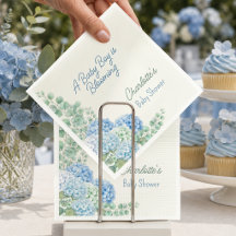 Baby in Bloom Blaue Blumen Servietten