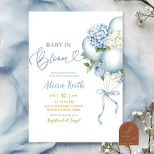 Baby In Bloom Blaue Hortensien-Ballon-Baby-Party