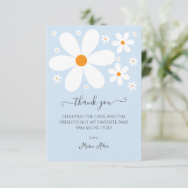 Baby in Bloom blue Daisy Baby Shower Einladung
