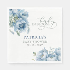 Baby in Bloom Blue Floral Boy Baby Dusche Serviette